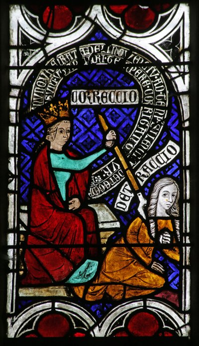 Window Depicting Psychomachia: Correction and Denigration by French School